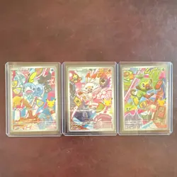 Nintendo Pokemon TCG English MPE Holo 3 Card Lot Grookey Sobble Scorbunny - Image 1