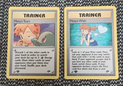 Pokemon First Edition Gym Challenge Lot Misty's Tears and Misty's Wish - Image 1