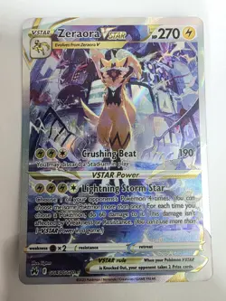 Pokemon TCG Zeraora VSTAR GG43/GG70 Crown Zenith Full Art Holo Ultra Rare 2023 - Image 1