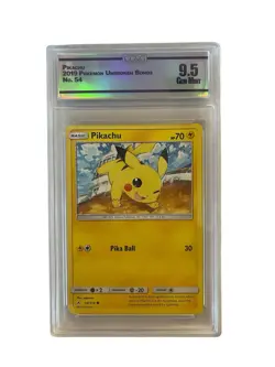 CC&G Pikachu 2019 Pokemon Unbroken Bonds No. 54, 9.5 Gem Mint, 54/214 Basic - Image 1