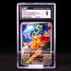 Pikachu PROMO-001/SV-P Pokemon Card Japanese CGC 9 #1 - Image 1