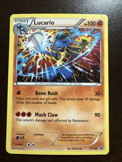 Lucario XY140 Promo Holo DMG Pokemon TCG XY Black Star Promo - Image 1