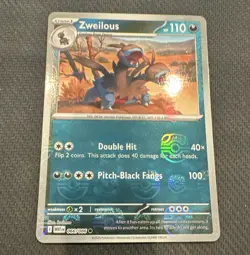 Pokemon TCG Zweilous Reverse Holo Sv: White Flare Master Ball pattern English - Image 1