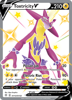 Toxtricity V SV112/SV122 Holo V Rare Shining Fates Shiny Vault Pokemon Near Mint - Image 1