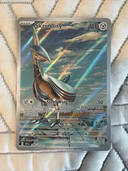 Pokemon TCG Skarmory 209/191 SV08: Surging Sparks Illustration Rare Holo Card - Image 1