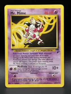 Mr. Mime 27/130 Rare Base Set 2 Pokemon LP - 0373 - Image 1