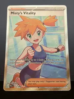 Misty's Vitality 111/084 Ultra Rare Pitch Black Pokemon Holo Near Mint - Image 1
