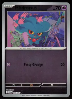 Misdreavus 035/094 Common Phantasmal Flames Pokemon Reverse Holo Near Mint - Image 1