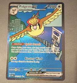 The Pokemon Company Pidgeot ex 225/197 SV03 Obsidian Flames Full Art Holo ENG - Image 1