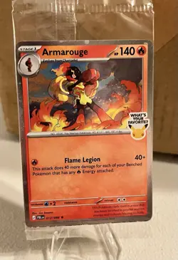 SWIRL Pokemon Armarouge PBL 012/084 30th Stamp Best Buy Promo SEALED - Image 1