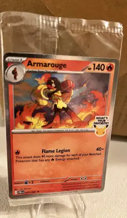 SWIRL Pokemon Armarouge PBL 012/084 30th Stamp Best Buy Promo SEALED - Image 3