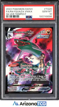 Pokemon 2022 Rayquaza VMAX TG20/TG30 Full Art Silver Tempest GEM MINT PSA 10 - Image 1