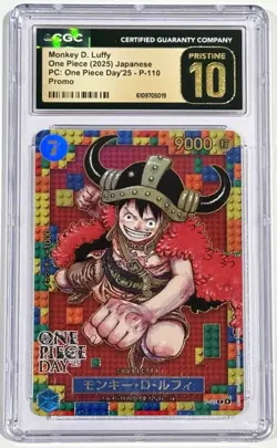 2025 One Piece Monkey D. Luffy #P-110 One Piece Day Promo CGC 10 Pristine - Image 1