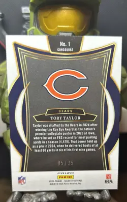 Tory Taylor /35 SSP Blue & Orange Shock Bears RC Rare 2024 Select COLOR MATCH🐻 - Image 2