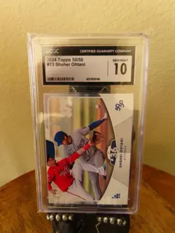 2024 Topps 50/50 #73 Shohei Ohtani Los Angeles Dodgers CGC 10 Gem Mint - Image 1