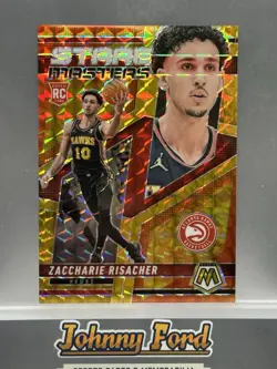 Zaccharie Risacher 2024-25 Panini Mosaic Stare Masters Gold #05/10 Hawks #20 - Image 1