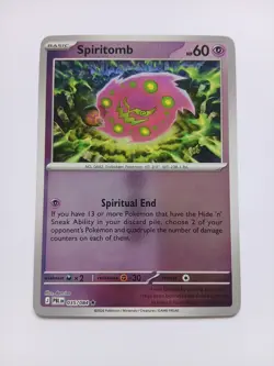 Reverse Holo Spiritomb Rare ME05: Pitch Black 035/084 NM - Image 1