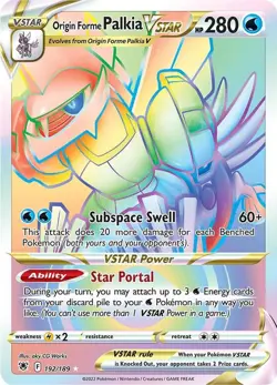 Origin Forme Palkia VSTAR (Secret) (192) Holo SWSH10: Astral Radiance 192/189 NM - Image 1