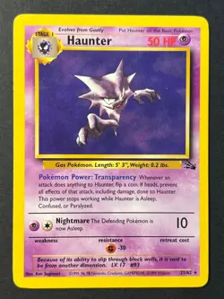 Haunter 21/62 Fossil - Non Holo Rare - WOTC Pokemon Card B LP - Image 1