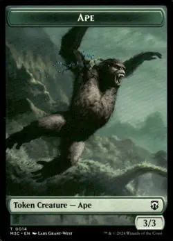 Ape (Ripple Foil) // Plant Double-Sided TokenCommander: Modern Horizons 3 Magic - Image 1