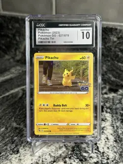 2022 Pokemon Go #027 Pikachu Holo Cosmos CGC 10 BGS PSA - Image 1