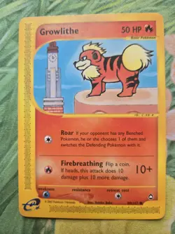 Growlithe - AQ: Aquapolis (80/147) WotC e-Reader Common Pokemon Card MP - Image 1