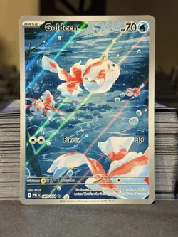 ​Pokemon Goldeen 087/084 Pitch Black Illustration Rare Full Art Holo NM - Image 1