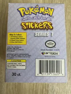 Pokemon Stickers Series 1 NIB 30 ct packs 1999 Gotta Catch ‘Em All ! Nintendo - Image 4