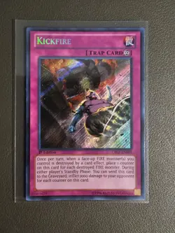 Yugioh! Kickfire CBLZ-EN089 Secret Rare 1st Edition NM - Image 1