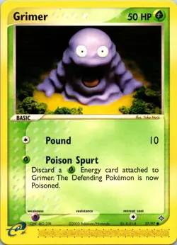Grimer 57/97 Common Dragon Pokemon Lightly Played - Image 1
