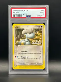 POP 10-PSA Mint 9- 2003 Pokemon EX Dragon-Bagon #50-GEN CON Black Star Promo - Image 1
