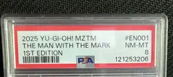 Yugioh The Man with the Mark MZTM-EN001 Secret Rare 1st Edition NM PSA 8 NS - Image 2