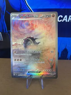 Pokemon TCG Great Tusk EX Sir Scarlet Violet Base Set Card 246/198 - Image 1