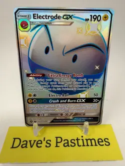 Pokemon Hidden Fates Shiny Vault Shiny Holo Rare Electrode GX #SV57 P6 - Image 1