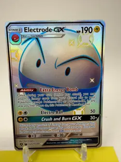 Pokemon Hidden Fates Shiny Vault Shiny Holo Rare Electrode GX #SV57 P6 - Image 2
