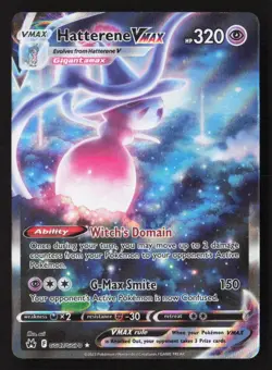 Hatterene VMAX Ultra Rare Holofoil CRZ:GG GG47/GG70 NM Pokemon TCG - Image 1