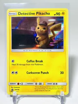 Detective Pikachu Pokemon Card 2019 Movie Promo SM190 - Image 1