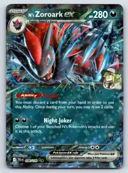 N's Zoroark ex 098/159 Double Rare Journey Together Pokemon Holo Near Mint - Image 1