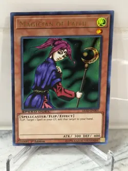 Yugioh Speed Duel Attack From The Deep Magician Of Faith Ultra Rare SBAD-EN001 - Image 1