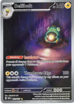 Bellibolt 201/197 Illustration Rare Obsidian Flames Pokemon Holo Near Mint - Image 1
