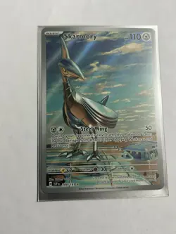 Pokemon TCG Skarmory 209/191 SV08: Surging Sparks Illustration Rare Holo Card - Image 1