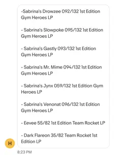 Pokemon Gym Heroes Lot+(Reserved) 636996769739 - Image 1