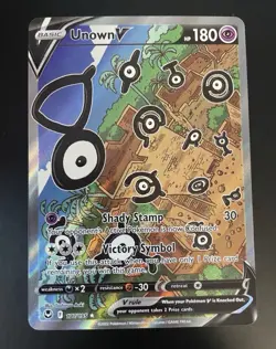 Unown V Alt Art 177/195 Silver Tempest Pokemon Secret Rare Near Mint NM - Image 1