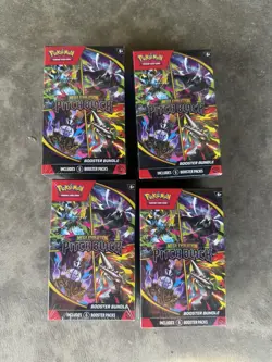 4 Pokemon Pitch Black Booster Bundles lot SEALED In Hand Ships Now - Image 1