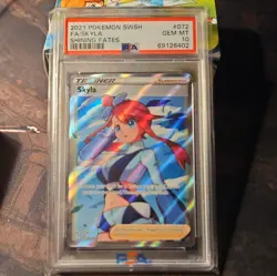 2021 POKEMON SWORD & SHIELD SHINING FATES #072 FULL ART/SKYLA PSA 10 - Image 1