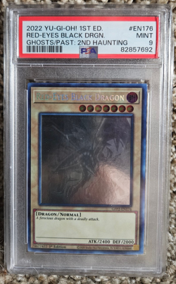 2022 Yugioh Red-Eyes Black Dragon GFP2-EN176 - 1st Ed - Ghost Rare PSA 9 - Image 1