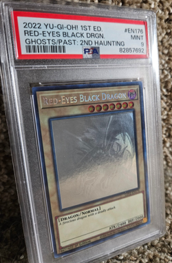 2022 Yugioh Red-Eyes Black Dragon GFP2-EN176 - 1st Ed - Ghost Rare PSA 9 - Image 2