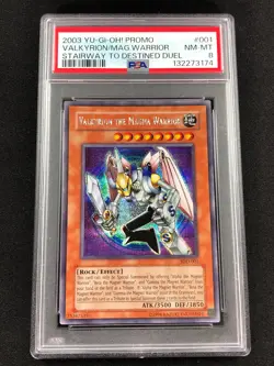Yugioh 2002 Valkyrion The Magna Warrior SDD-001 PSA 8 Secret Rare - Image 1