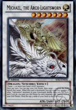 Michael, the Arch-Lightsworn SDLI-EN036 Realm of Light Yu-Gi-Oh 1st Edition NM/M - Image 2