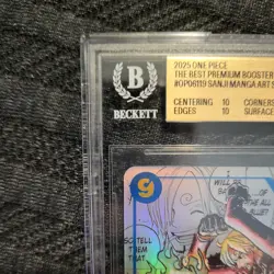BGS 10 Pristine Sanji OP06-119 PRB02 (ENGLISH) Manga Alternate Art One Piece EN - Image 3